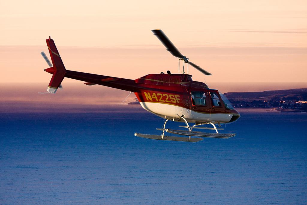 HELICOPTER RIDE Experience a once-in-a-lifetime opportunity to see a Santa Cruz sunset from a different