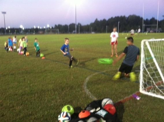 Drills: First show them how to kick the ball