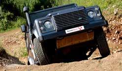The robust Land Rover Defender is the perfect companion to steer you through our uniquely designed off-road course.