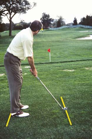 The Ideal Setup First, stand directly behind the ball while facing your target.