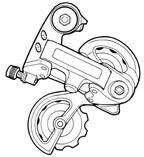 Freewheel Outer side of Top Gear Pulley Adjustment Screw Derailleur Although the front and rear derailleurs are initially adjusted at the factory, you will need to inspect and readjust both before