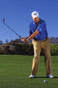 A successful golf shot is one that hits down into the turn and uses