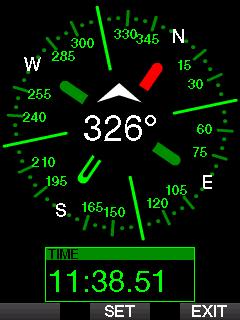 See chapter: Diving with multiple gas mixtures to learn more about how to use this feature. 2.3 Digital compass On this screen, the settings related to the digital compass can be selected. 2.3.1 Use compass Activating menu 4.