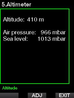 F NOTE: Barometric pressure is variable, changing with weather and atmospheric pressure at any particular elevation.