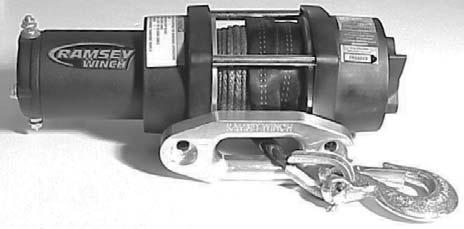 Ramsey Winch Company OWNER'S MANUAL ATV Electric Winch Model ATV3000 with Synthetic Rope Note: Fairlead does not attach directly to winch.
