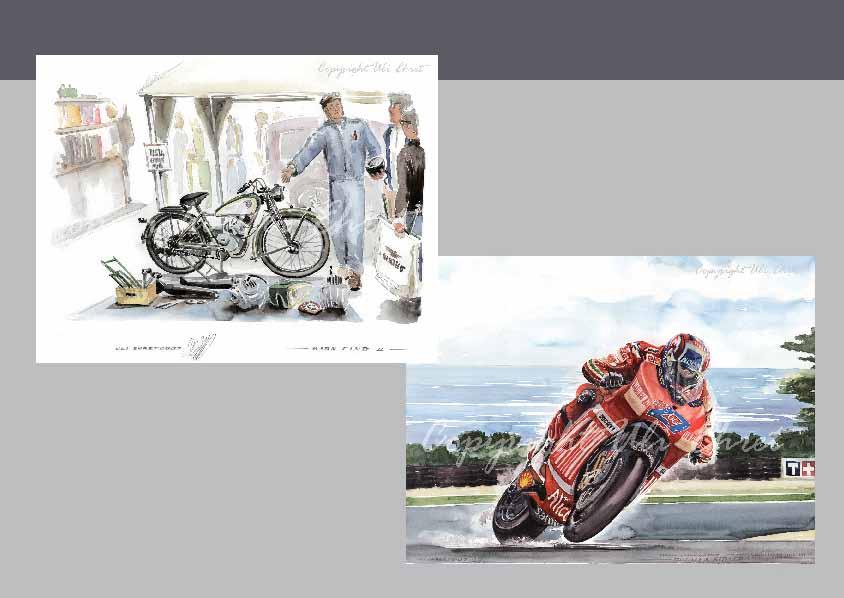 #153 Casey Stoner, Ducati, World Champion 2007 Moto GP - On canvas: 120 x 160 cm, 130 x 100 cm, 120 x 90 cm, 70 x 100 cm