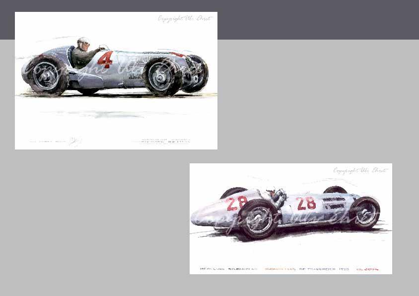 #291 Richard Seaman Donington GP 1937 - On canvas: 180 x 100 cm, 70 x 150 cm, 50 x 100 cm, 40 x 80 cm #52