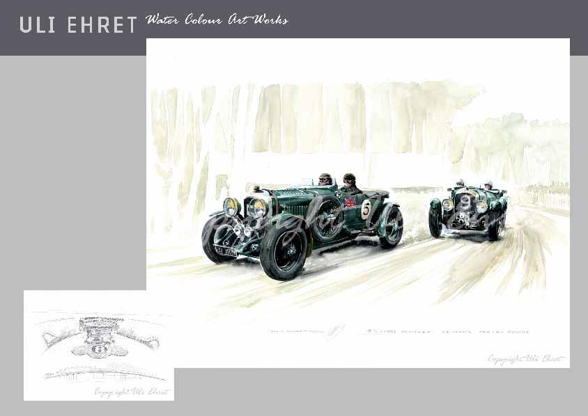 #411 4,5 l Bentley - On canvas: 180 x 110