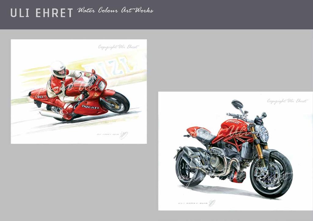 #587 Ducati Superbike 581 - On canvas: 160 x 120 cm, 100 x 130 cm, 90 x 120 cm, 70 x 100 cm, 40 x 60