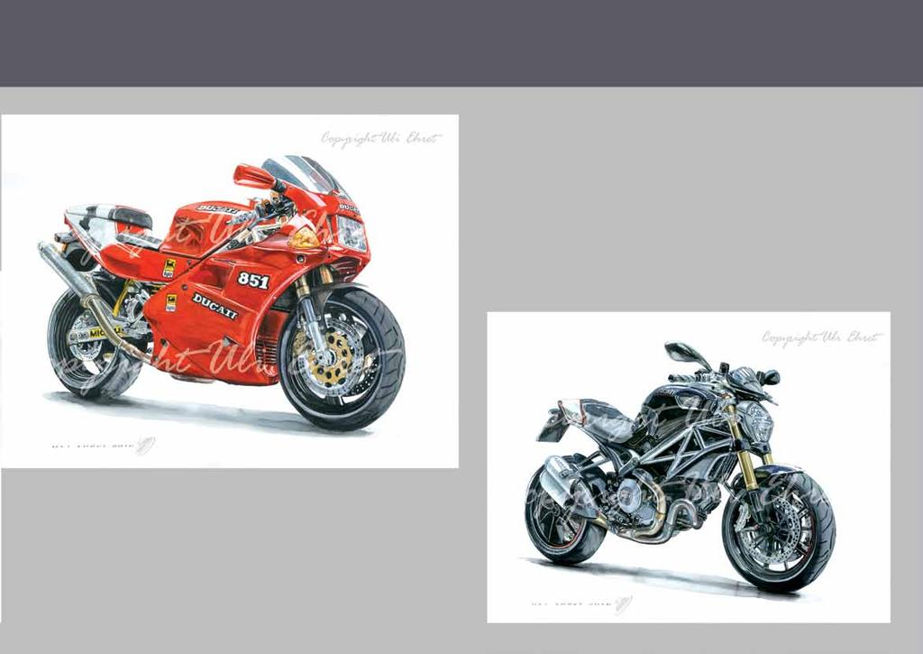 #596 Ducati 851 - On canvas: 160 x 120 cm, 100 x 130 cm, 90 x 120 cm, 70 x 100 cm, 40 x 60 cm #597