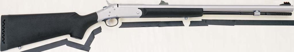 50 caliber muzzleloader featuring a stainless steel 26" barrel, matte nickel-finished receiver and high-density, black matte polymer pistol grip stock.