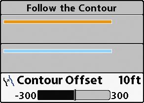 2 Start Follow the Contour Navigation You can start i-pilot Link navigation if the boat position is within 1/4 mile of the selected contour. WARNING!