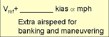 Added to V-ref by the pilot is additional airspeed required to maintain an adequate safety margin while maneuvering in the pattern as well as additional airspeed to compensate for wind gusts,