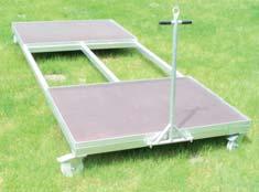 Aluminium basic frame profile: Total weight approx 80-100 Kg 10390: Steeplechase hurdles for the 3000 m distance. Length 3.96 m.