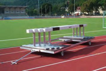 Steeplechase Hurdle Order No. 10390 The steeplechase hurdle is made from an aluminium support structure and a wooden bar.