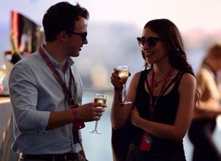 F1 calendar, the split-level penthouse terrace of the Champions Club at