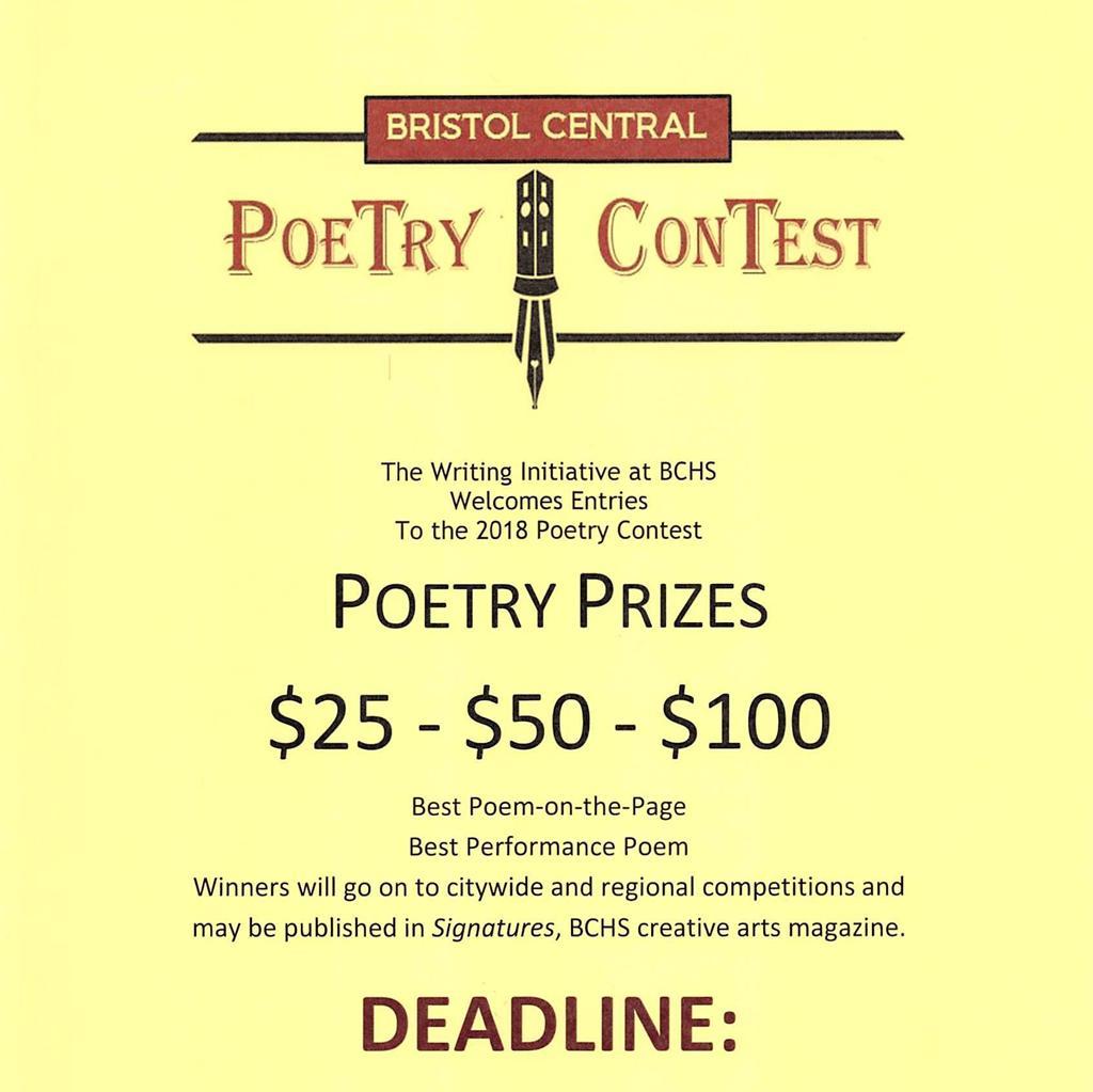 ALL STUDENTS POETRY CONTEST Entry forms