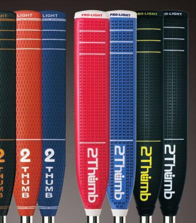 2Thumb Grip Limited continues to expand its putter grip series for 2010, now offering a choice of nine models, with the introduction of two new colours in the