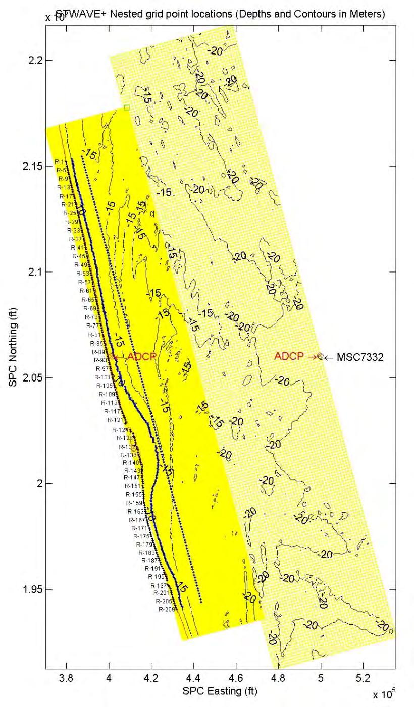 ERDC/CHL TR-12-14 15 Figure 13. Study area map from the Leadon et al. (2009) report on hindcast waves for St. Johns County.