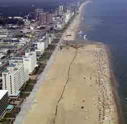 Photo courtesy of the City of Virginia Beach Beach nourishment, the only shore protection method that adds sand to the coastal system, is the preferred method for shore protection today During a