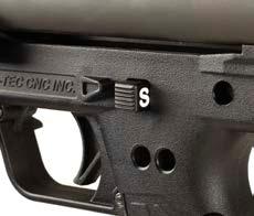C. OPERATING INSTRUCTIONS Safety The KSG features a cross-bolt safety located behind the trigger on the grip assembly.