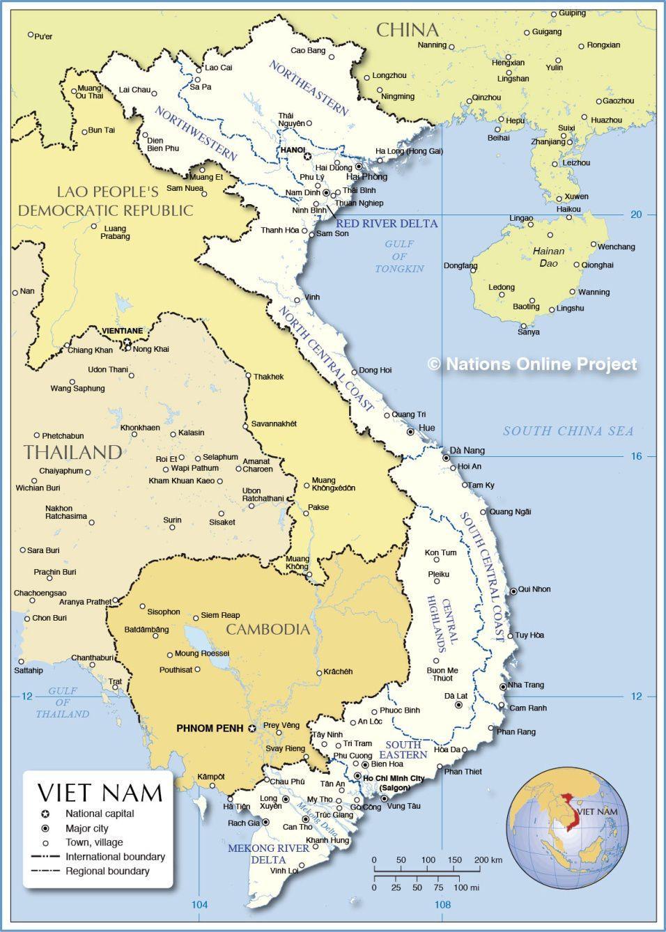 General information Located in the South East Asia region, having the typical tropical and tropical moonsoon climate; there are 7 regions with different climate aspects in Vietnam.