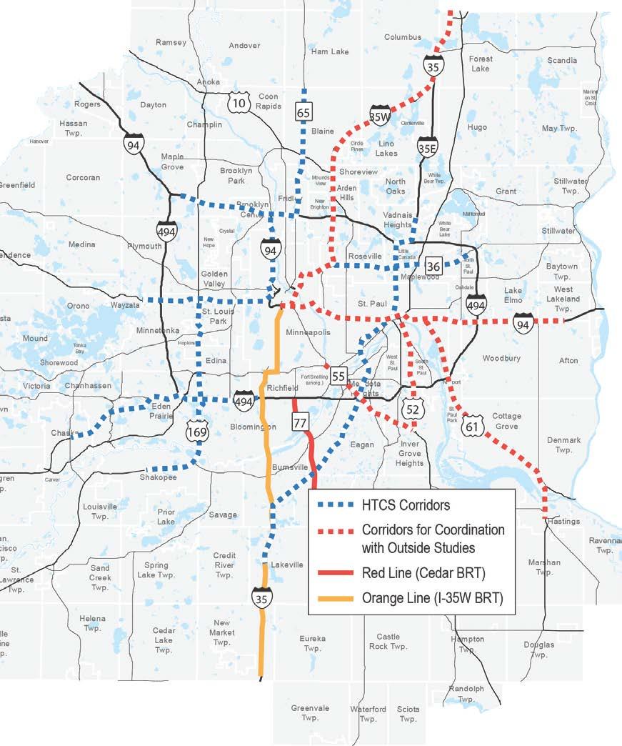 Introduction The Metropolitan Council initiated the Highway Transitway Corridor Study (HTCS) to examine the potential for all-day, frequent, station-to-station, Highway Bus Rapid Transit (BRT) along