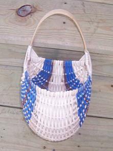 Saturday Afternoon 1:30 5:30 Oval Ribbed Key Basket Jane Bradsher $30 Made with none 8 x 12 oval hoop with one rim in front and