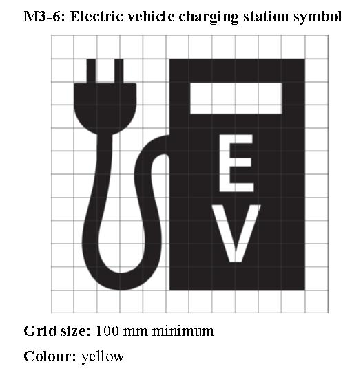 [M3-6 - Electric vehicle charging station symbol