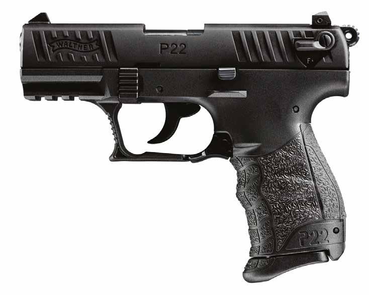 P22 QD FUN. VERY FUN. The WALTHER P22 is a fun handgun perfect for recreational shooting. 1 7 2 8 9 3 4 5 6 1 Low profile three dot polymer combat sights. Rapid aiming and target acquisition.