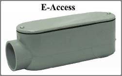 Access Fittings E Access Fittings 1/2 PVC050AFE 3/4 PVC075AFE 1 PVC100AFE 1 1/4 PVC125AFE 1 1/2 PVC150AFE 2 PVC200AFE 2 1/2 PVC250AFE 3 PVC300AFE 3 1/2