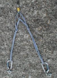 Given the strengths and weaknesses of the crossed-sling it is primarily used on two good bolts and it is done with a shoulder sling, which is what gives it its simplicity.
