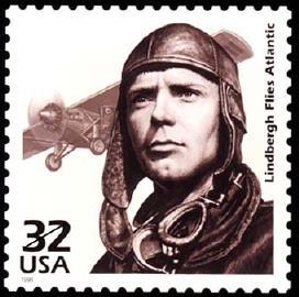 The Perforated Press Lucky Lindy Charles Lindbergh was born in 1902 in Michigan. His family moved to Minnesota where his father served as congressman.
