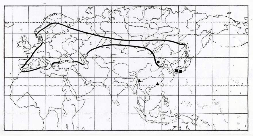 46 Mun. Ent. Zool. Vol. 1, No. 1, January 2006 Map 5. Distribution of the genus Poecilonota Esch. Map 6.