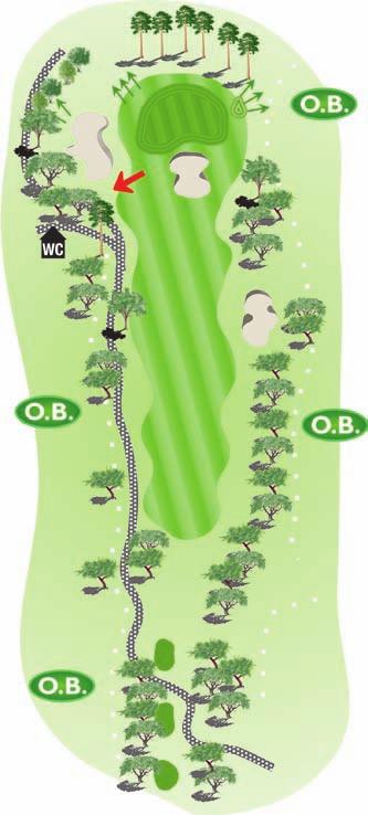 3 Length: 390 380 315 Par: 4 4 4 S.I.: 3 3 3 The third fairway is not wide. Anything wayward to the left carries the risk of going out of bounds.