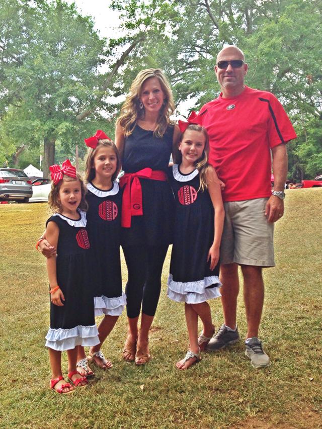 My Friend Mande and her adorable family tailgating at the UGA game.