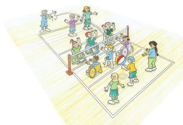 Volley-all A volleyball game that enables standing and seated players to participate together. Learning Intention To demonstrate the skills of volleyball in a game situation.