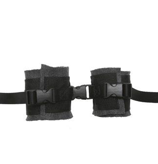 Wrist straps clip to the hip level D
