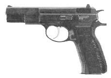 Handguns CZ 75 (Czechoslovakia) 9mm Parabellum Capacity: 16 (Source: MCIA-1110-001-93, Infantry Weapons Identification Guide, September 1992, 94) A double-action semi-automatic pistol modeled after