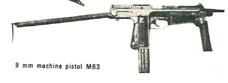 PM 63 (Poland) (Source: USAREUR Pam 30-60-1, Identification Guide, Part One: Weapons and Equipment, East European Communist Armies, Volume 1: General, and Infantry Weapons, September 1972, 70) 9 mm