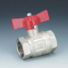 BKR ND K Block ball valve for lower pressure range, brass Female BSP thread, seal necessary, take thread depth into consideration, low pressure ranges, compact handle bar, working temperature ranges: