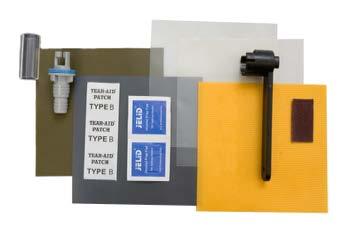 e f Repair Kit Includes: g: 1 - Vinyl Tube Valve Adapter h: 1 - Colored PVC i: 1 - Summit 2 Valve Adapter j: 1 - Grey PVC k: 3 - Type B