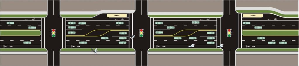 Bicycle LOS: Signalized Intersections Factors included: Width of outside through lane and