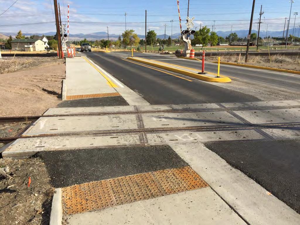 CROSSING TREATMENTS Rail Crossings Detectable Warning Device at