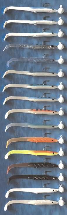 Red Mackerel Luminous / Green Fluorescent Orange Fluorescent Yellow / Red Black / Red Fire Tail Black White Pearl 50mm Plus Head A SUPER LURE FOR RIVER TROUT Two Per Packet