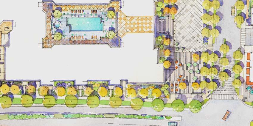 MASTER PLAN UPDATE: Grove Street Sidewalk Improvements Residential entrance Quiet courtyard for