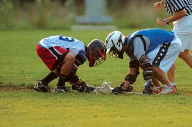 Game Overview Boys lacrosse is a contact game played by 10 players. The object of the game is to shoot the ball into the opponent s goal and to keep the other team from scoring.