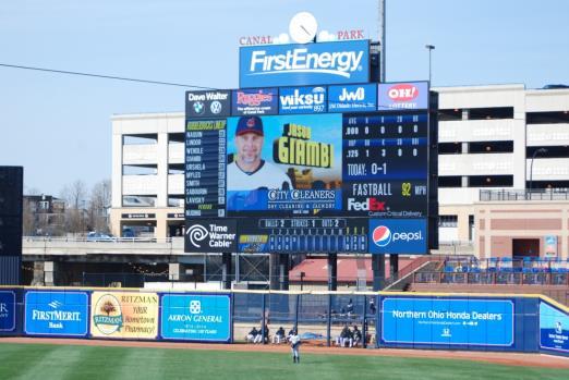 You have the opportunity to brand our speed of pitch zone on the right field video display zone!