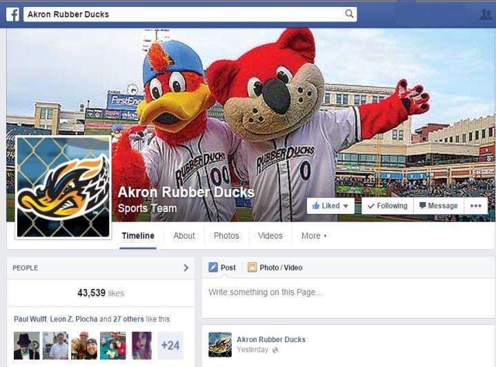 The RubberDucks are very active on social media platforms like