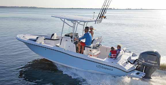comfortable committing to a day on the water with the fresh water shower and in console